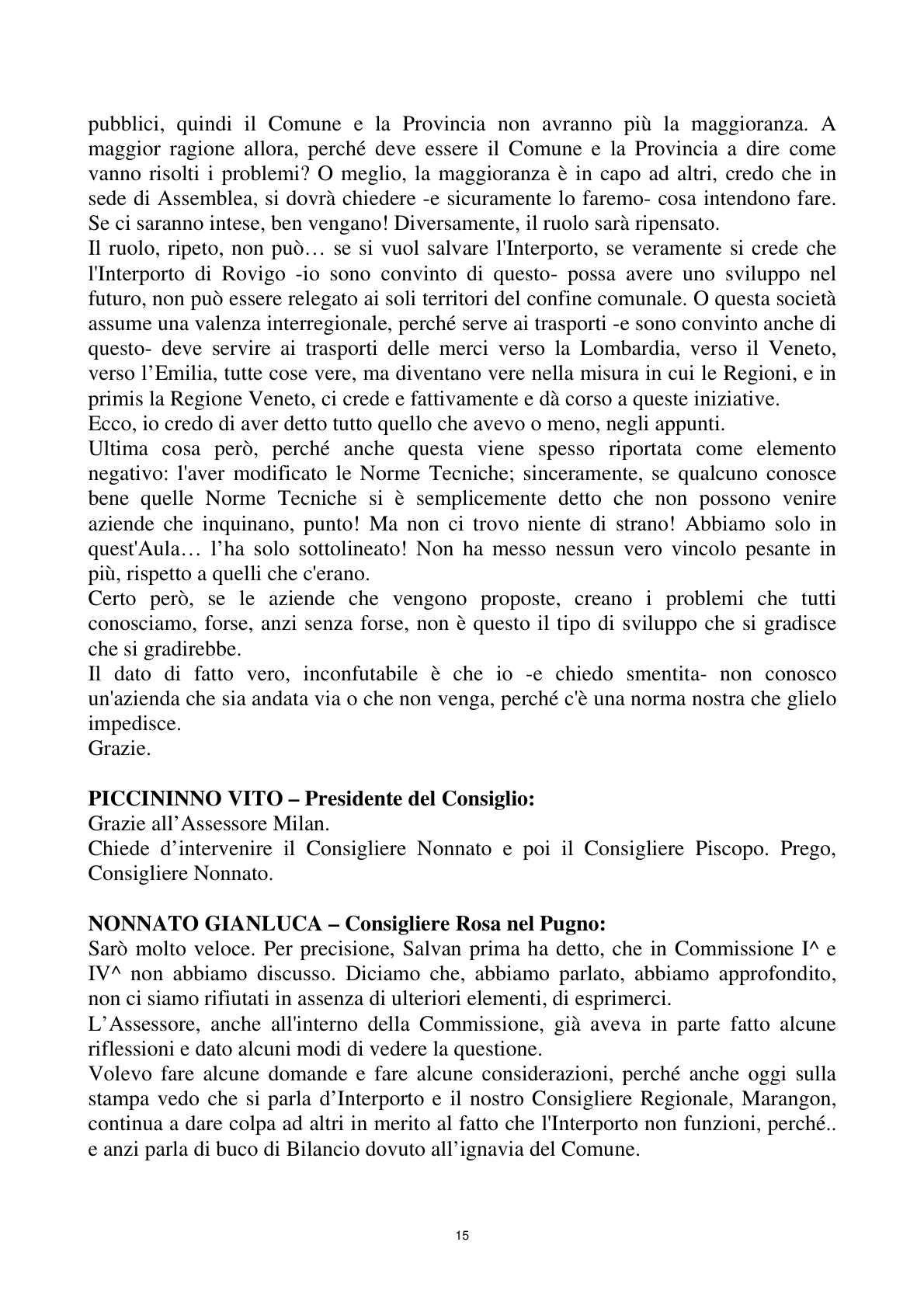 Pagina 15 del verbale