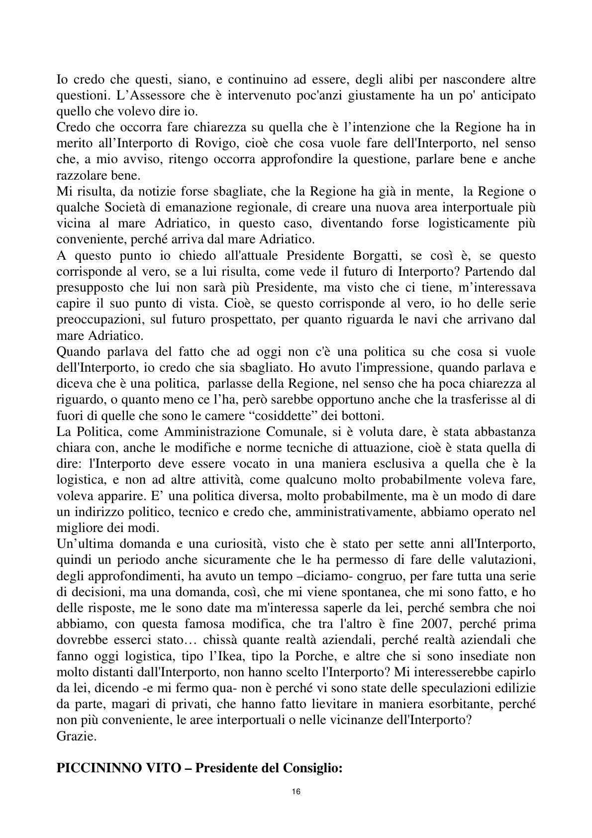Pagina 16 del verbale