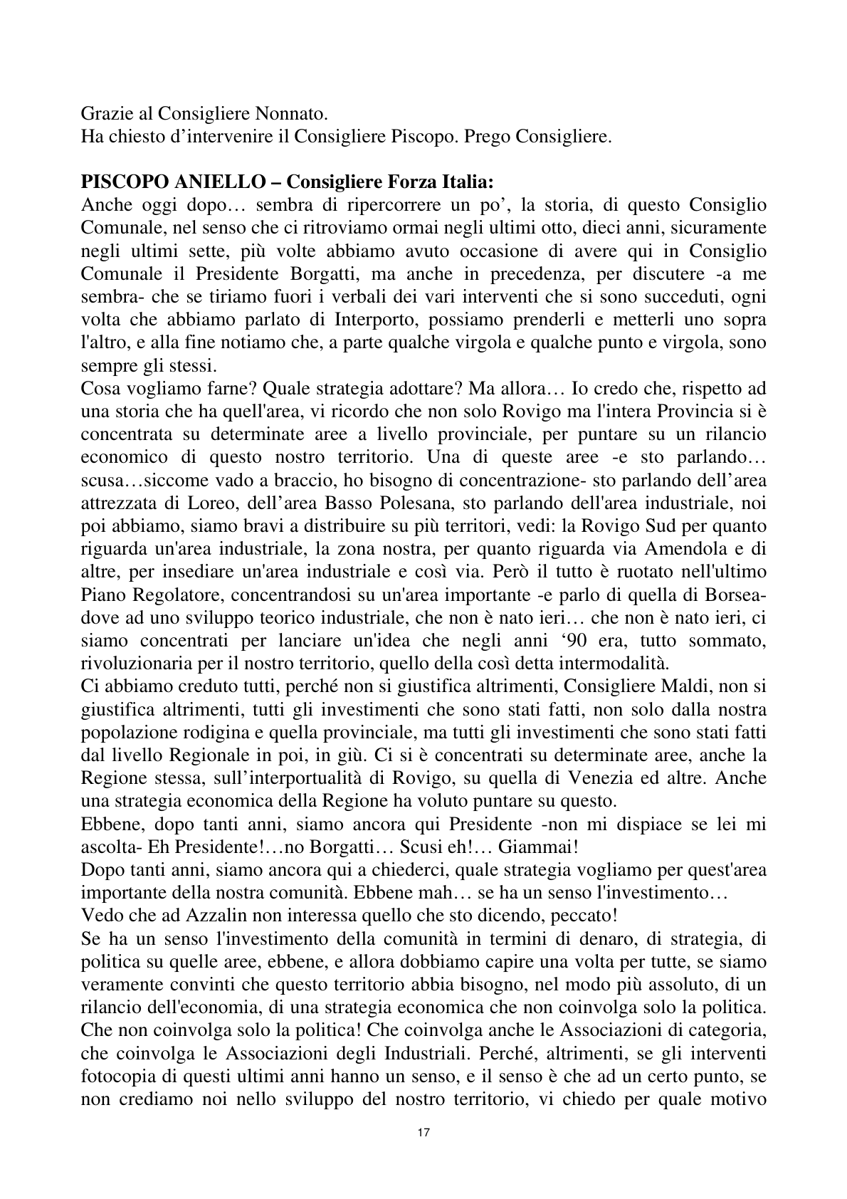 Pagina 17 del verbale
