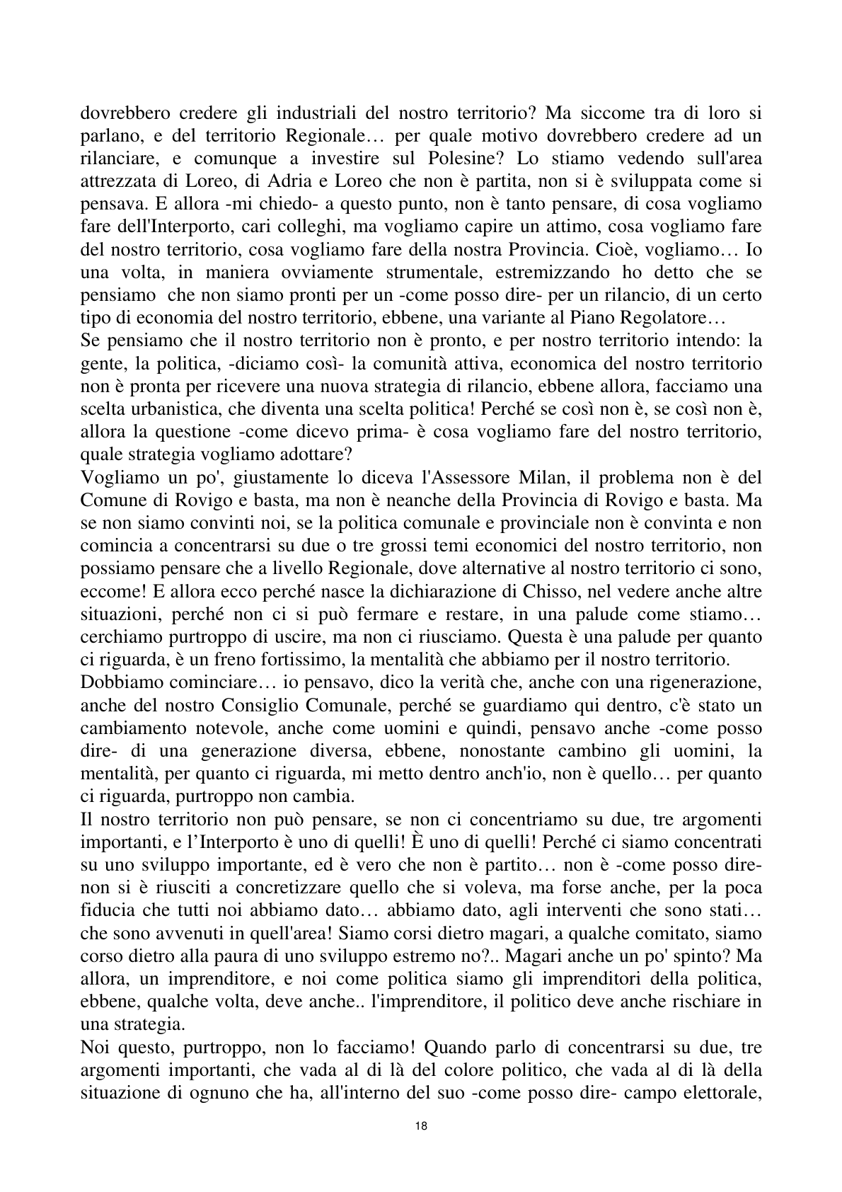 Pagina 18 del verbale