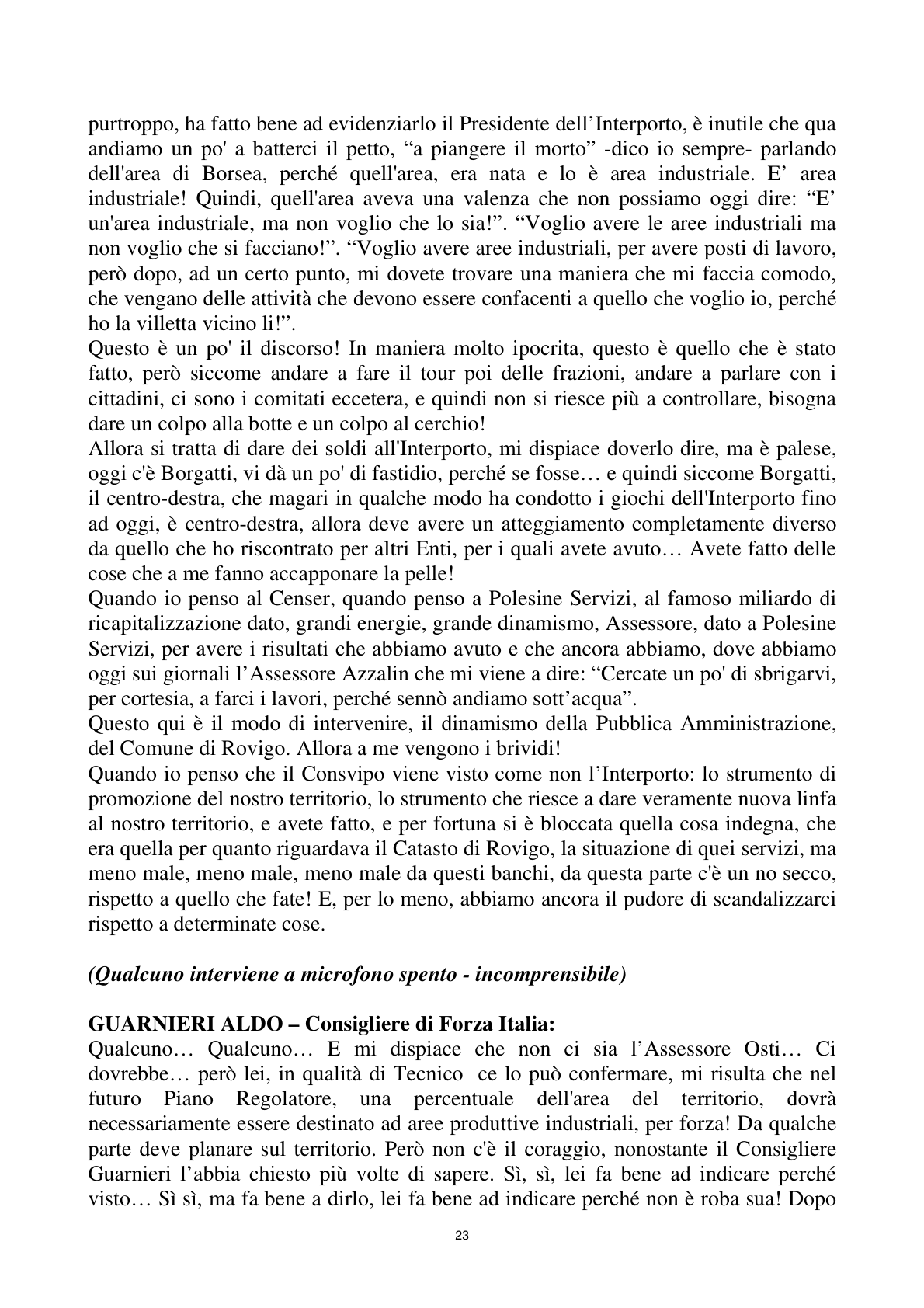 Pagina 23 del verbale