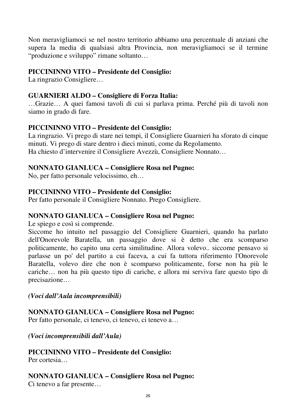 Pagina 26 del verbale