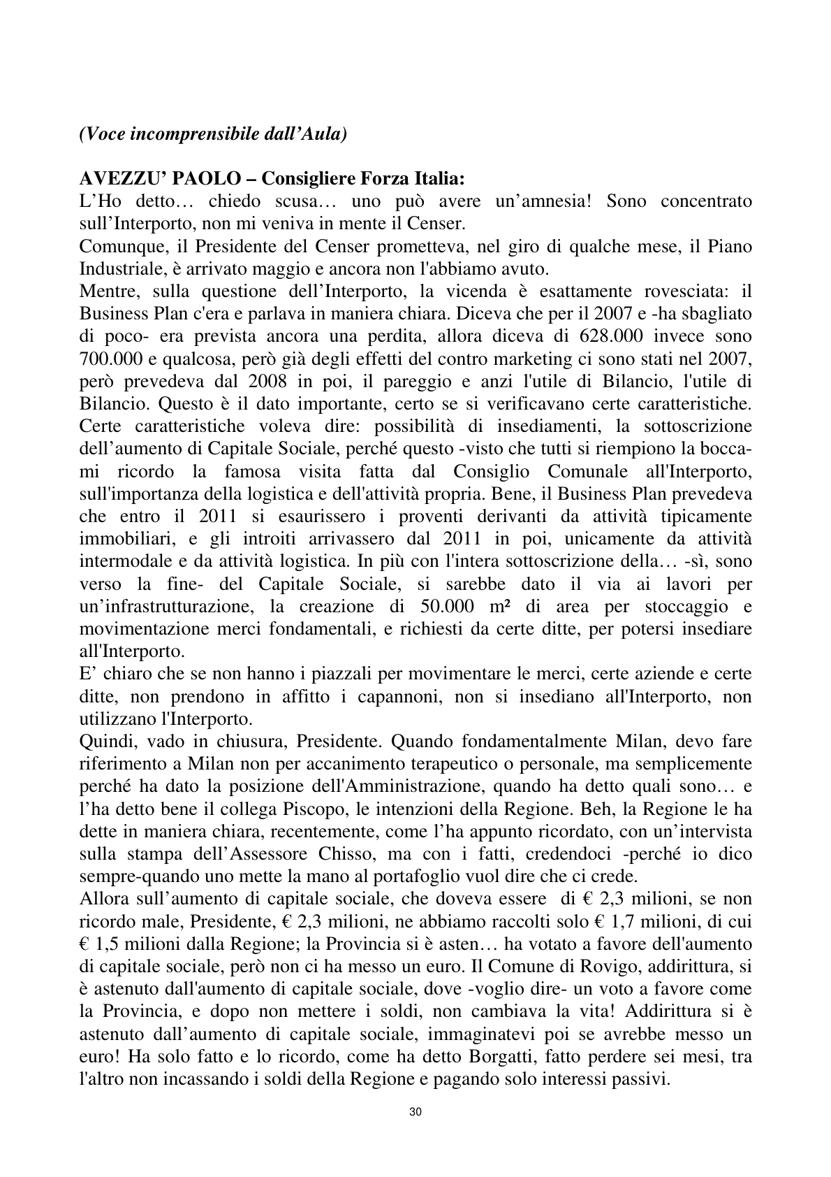 Pagina 30 del verbale