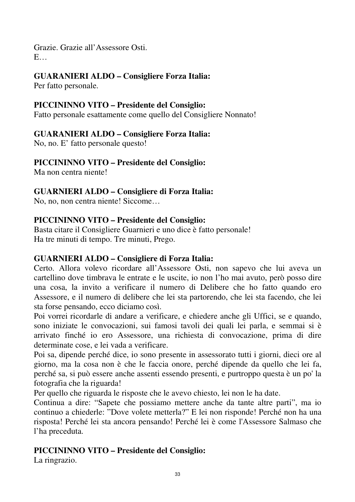 Pagina 33 del verbale