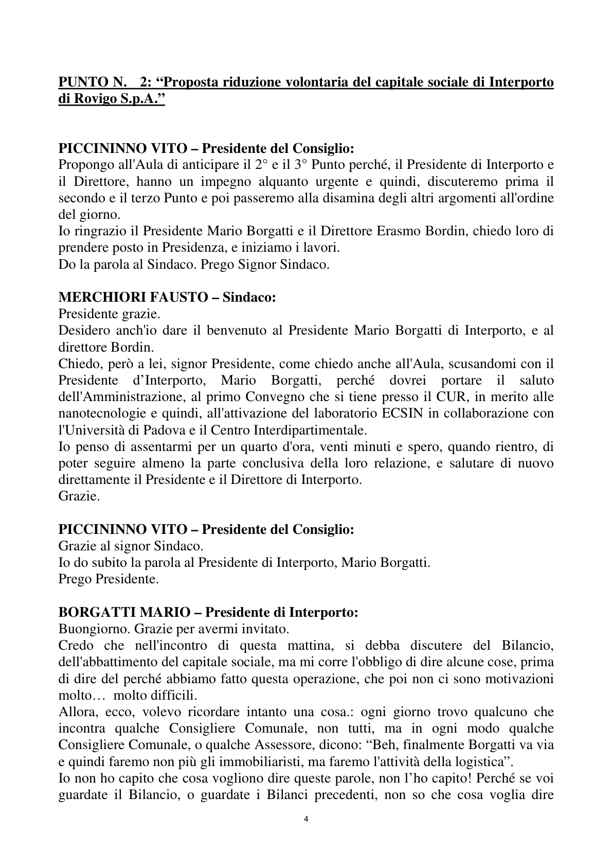 Pagina 4 del verbale