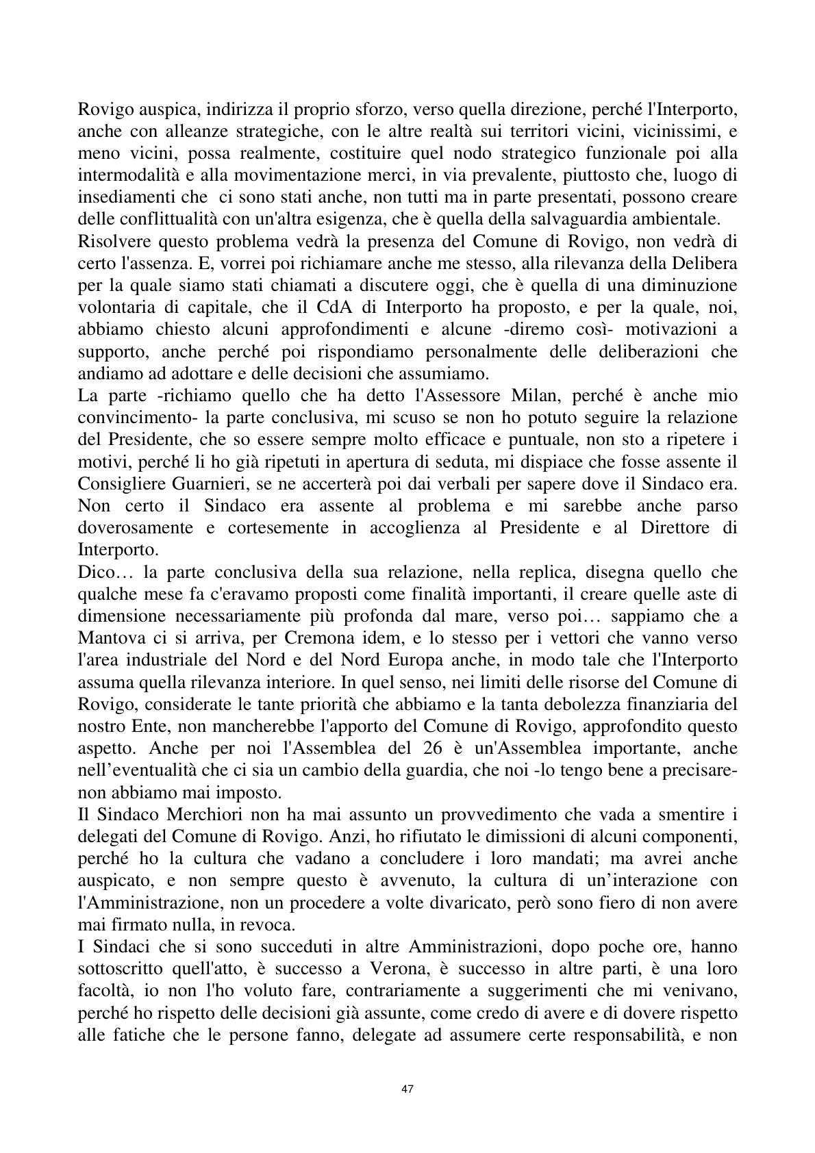 Pagina 47 del verbale