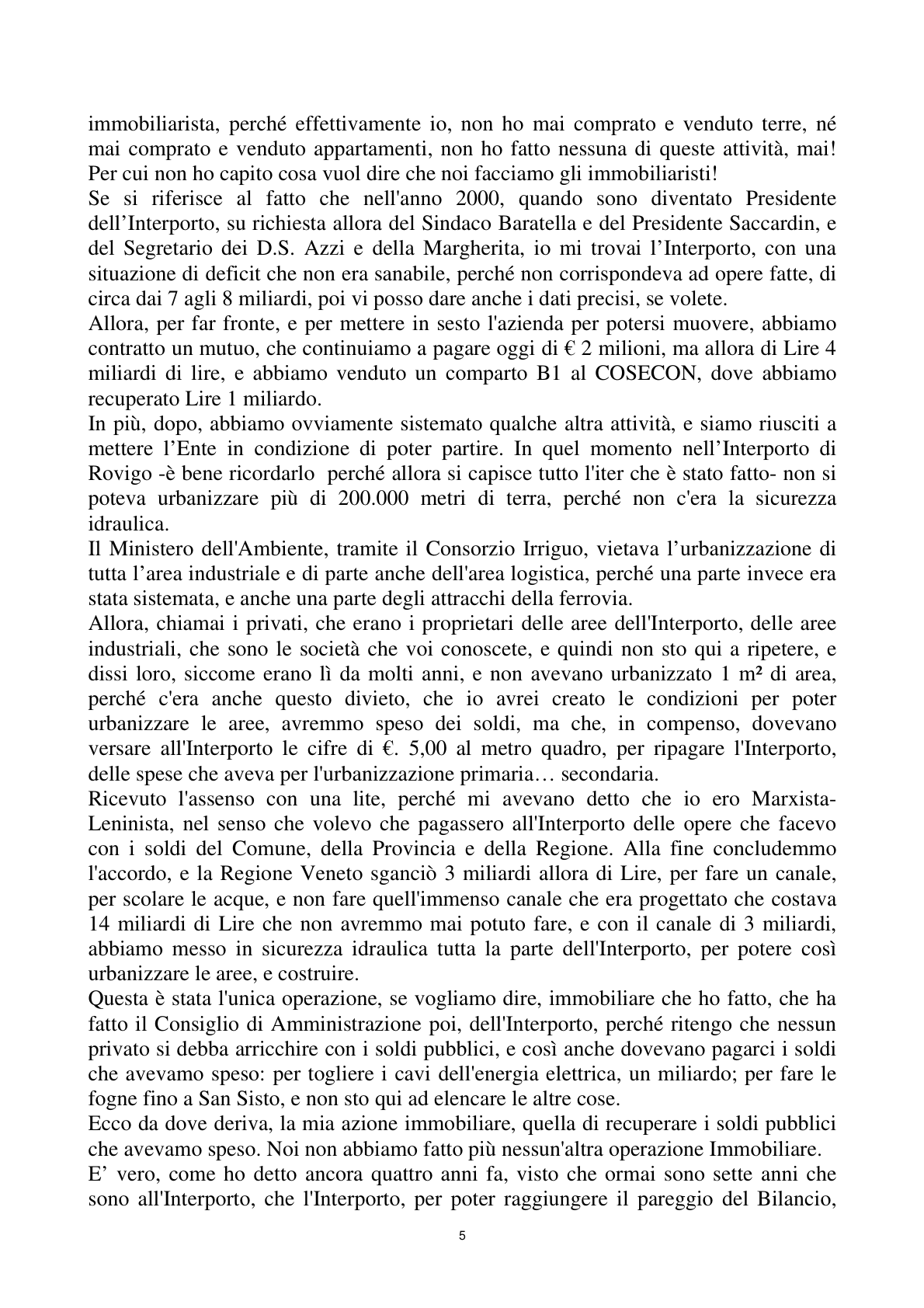 Pagina 5 del verbale