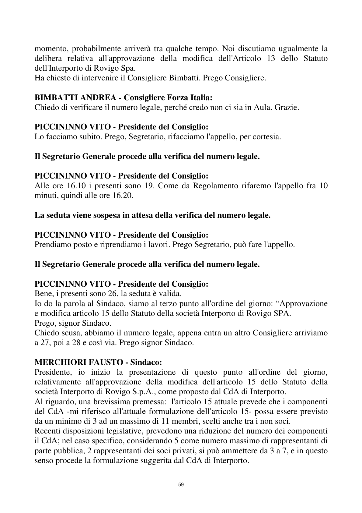 Pagina 59 del verbale