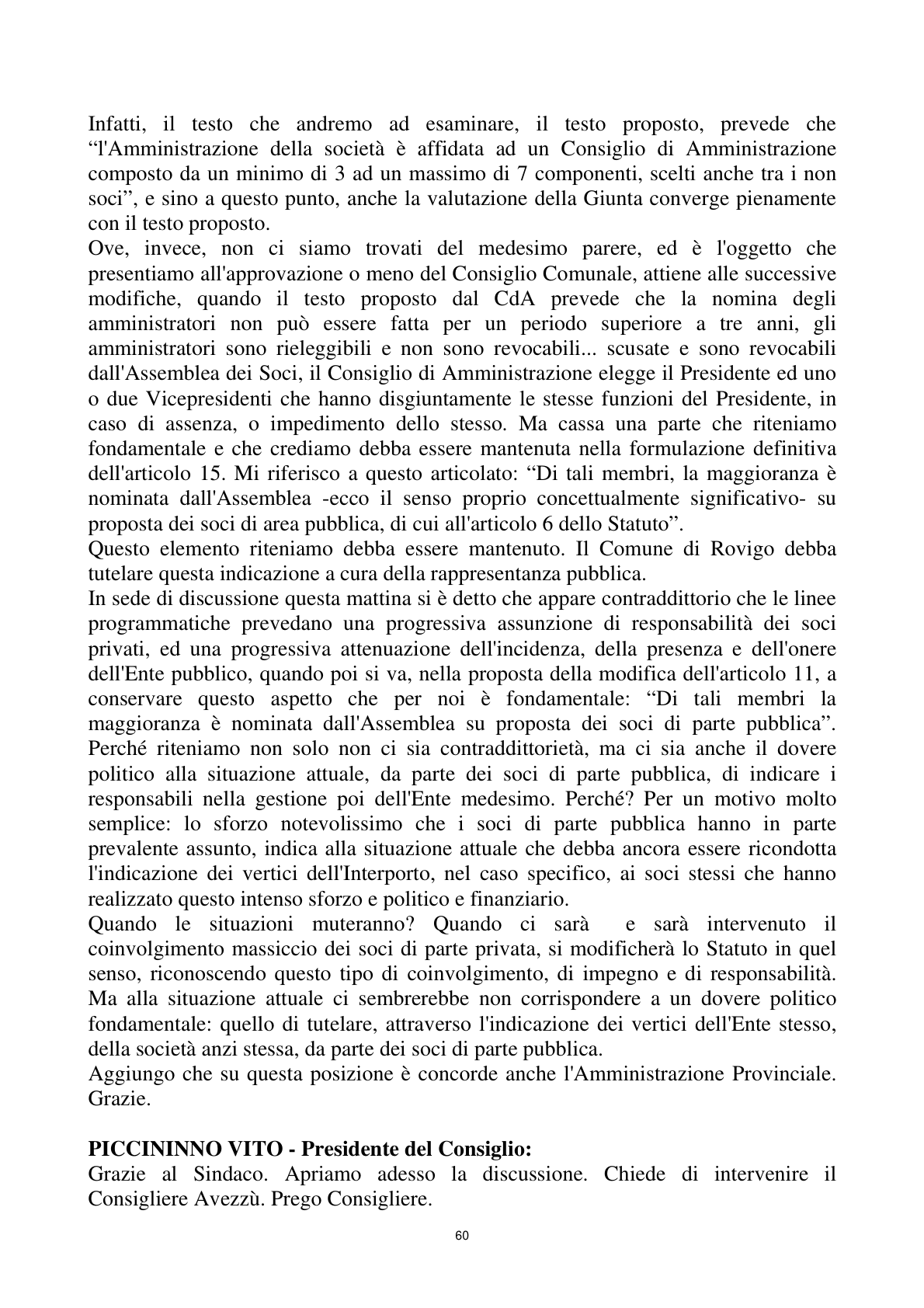 Pagina 60 del verbale