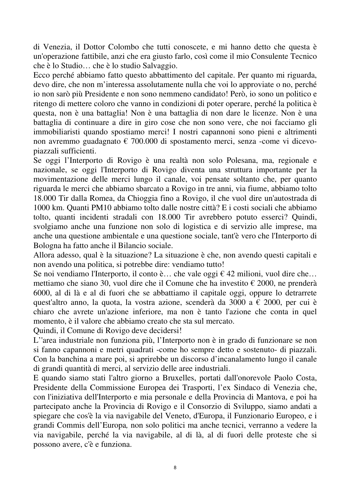 Pagina 8 del verbale