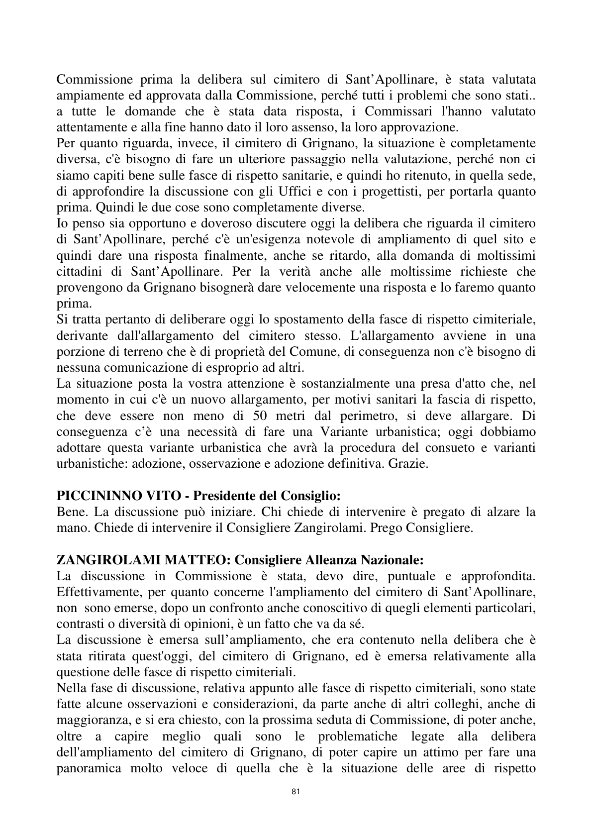 Pagina 81 del verbale