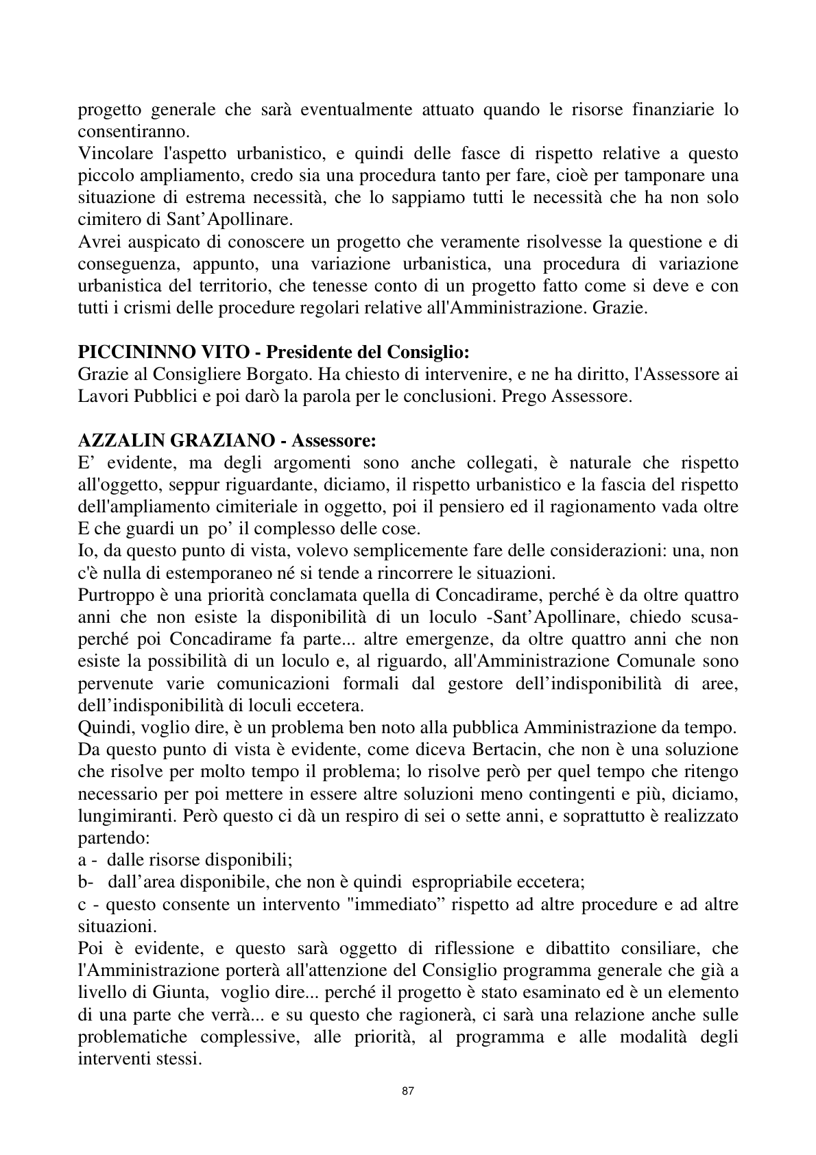 Pagina 87 del verbale