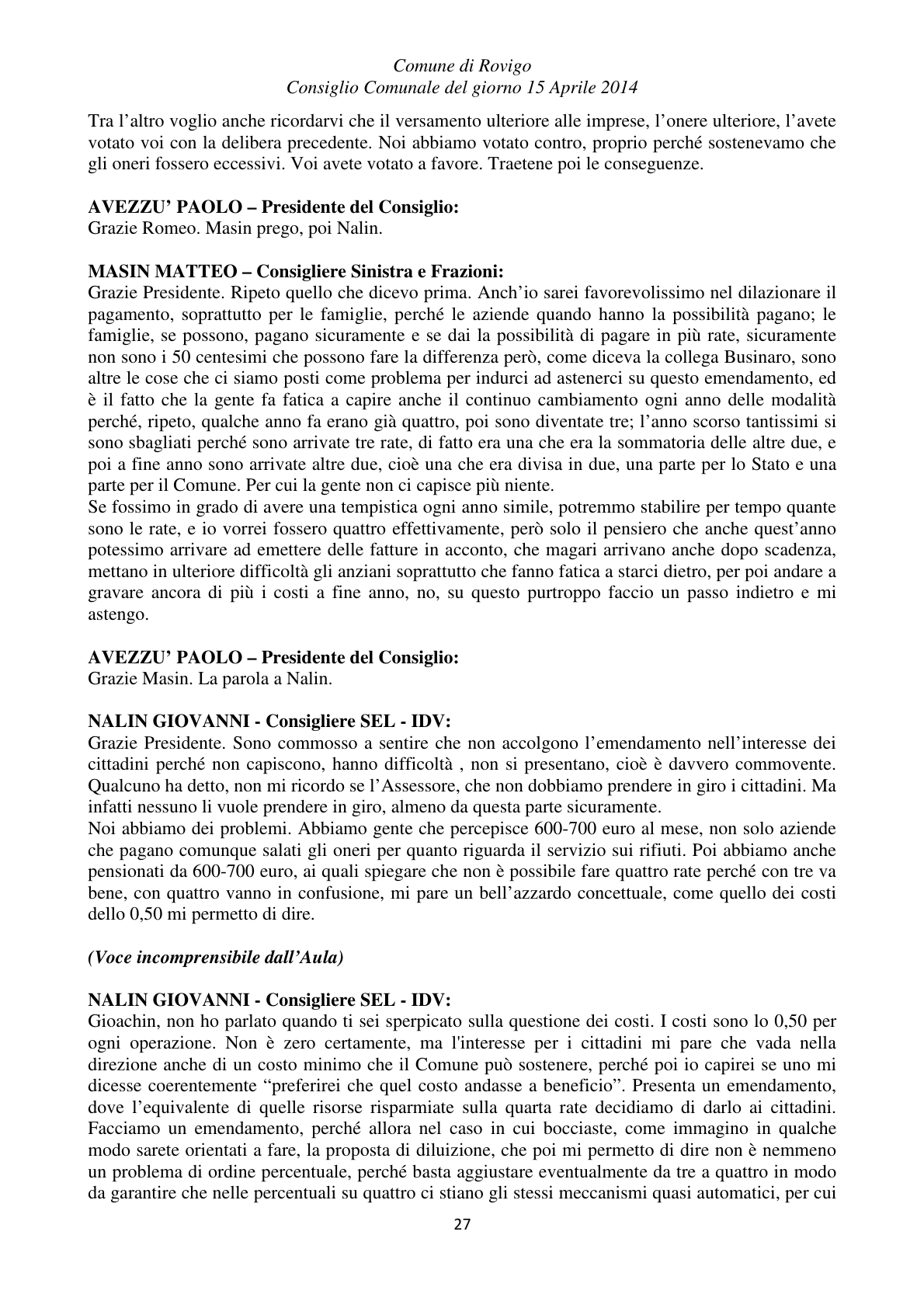 Pagina 27 del verbale