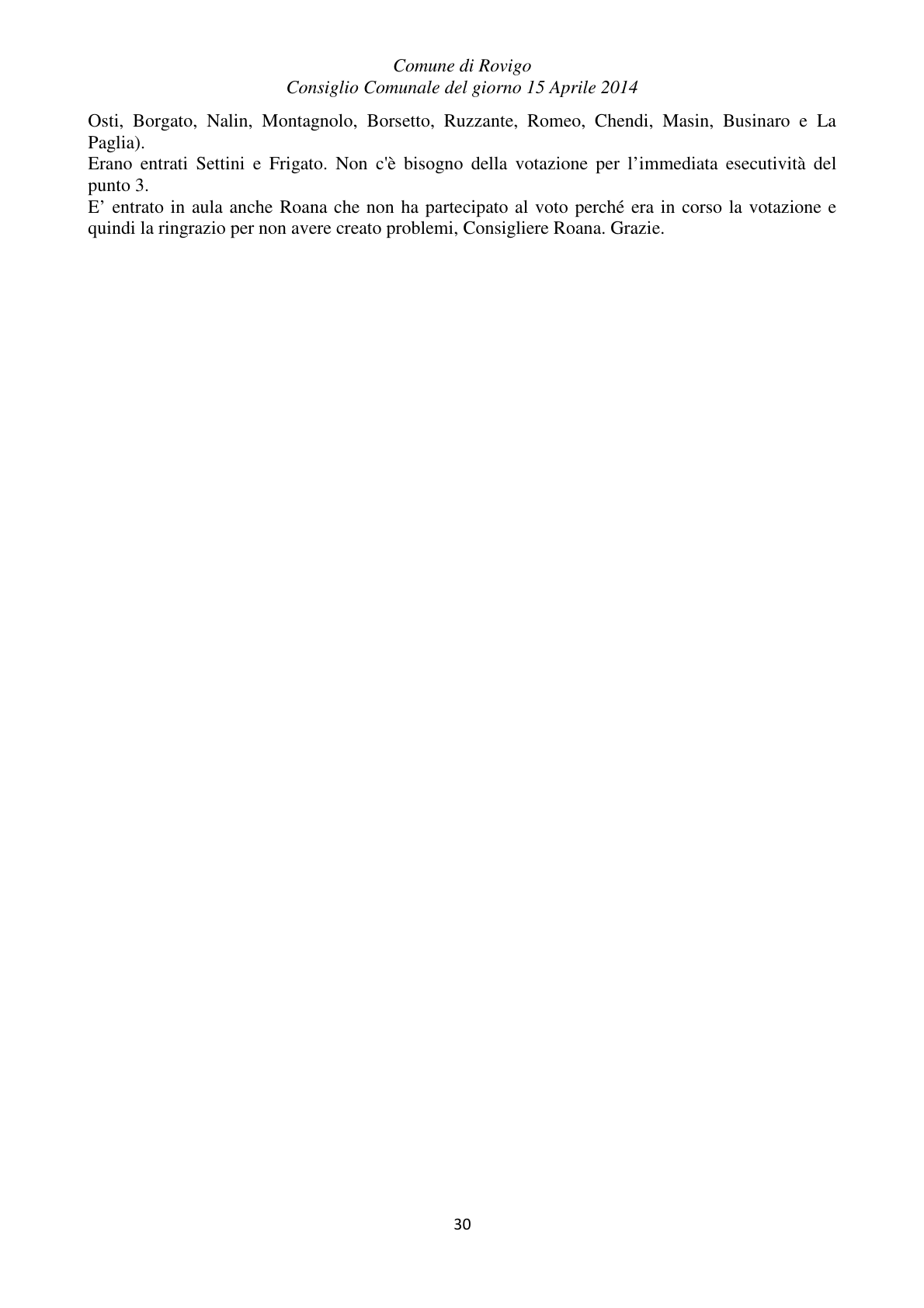 Pagina 30 del verbale