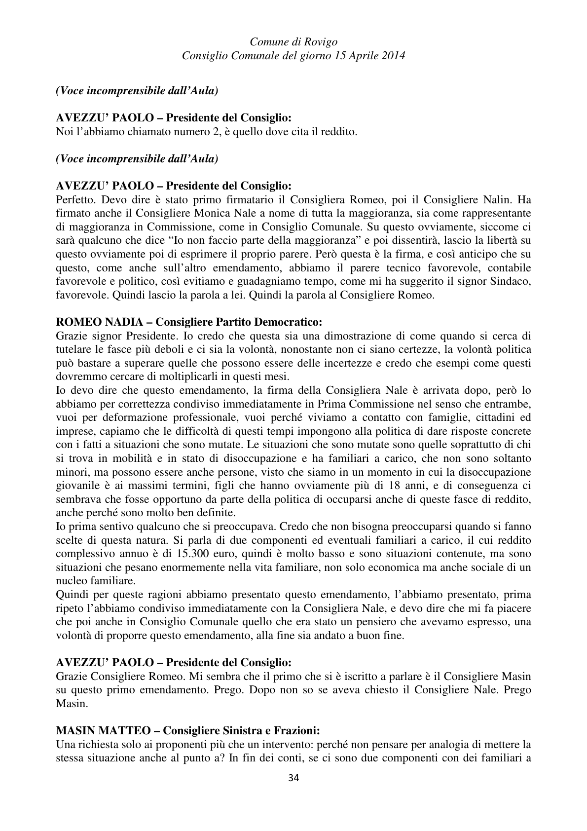 Pagina 34 del verbale