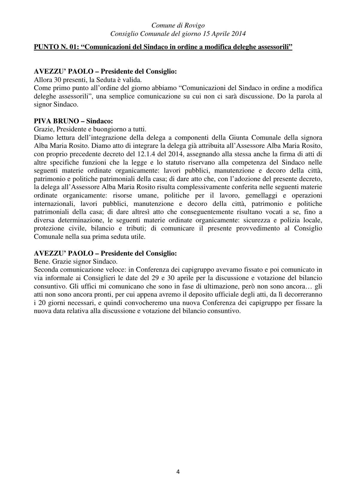 Pagina 4 del verbale
