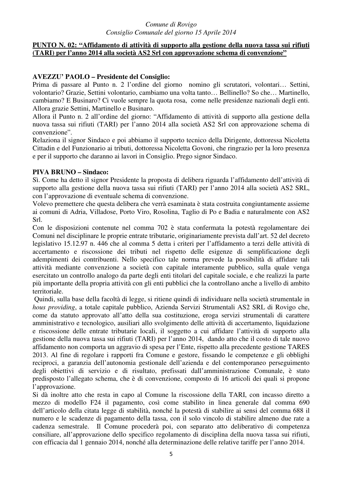 Pagina 5 del verbale