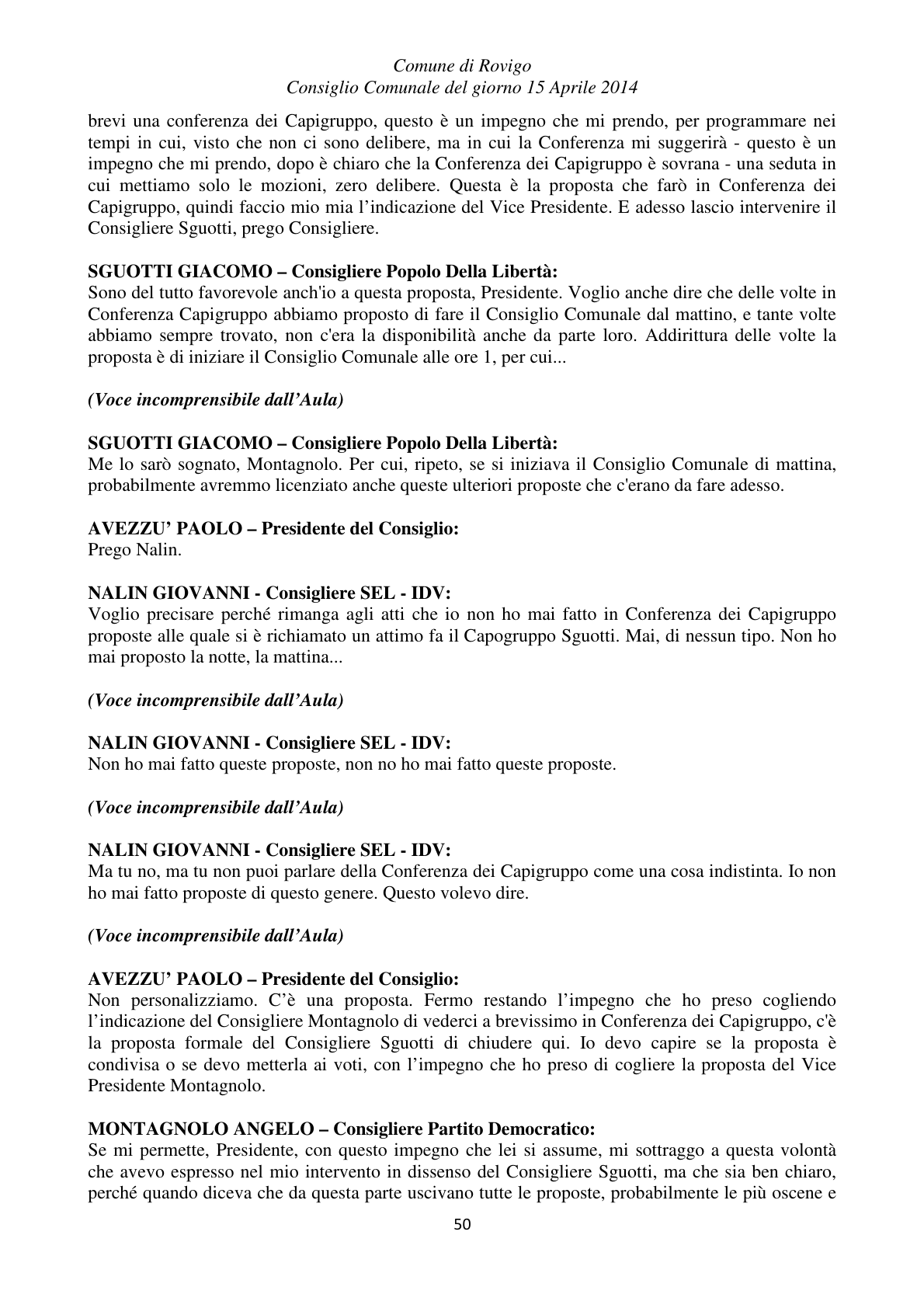 Pagina 50 del verbale