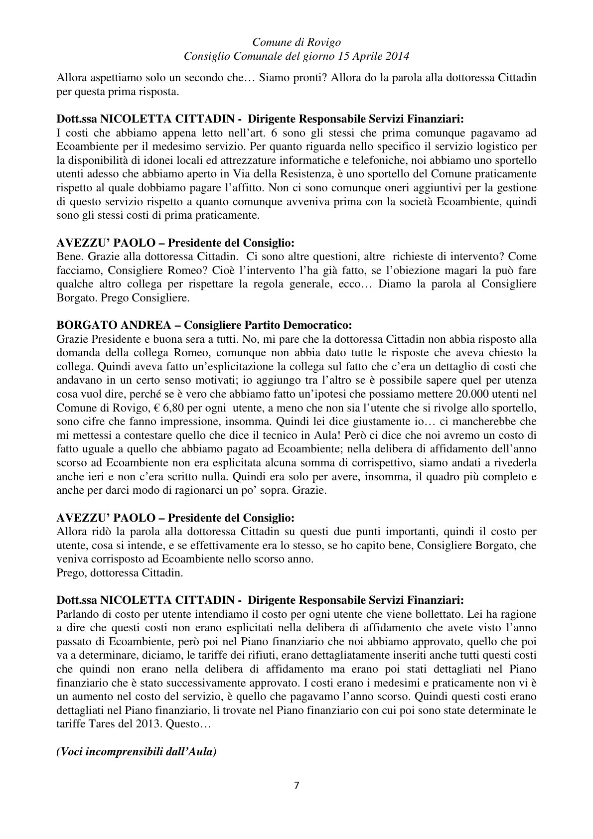 Pagina 7 del verbale