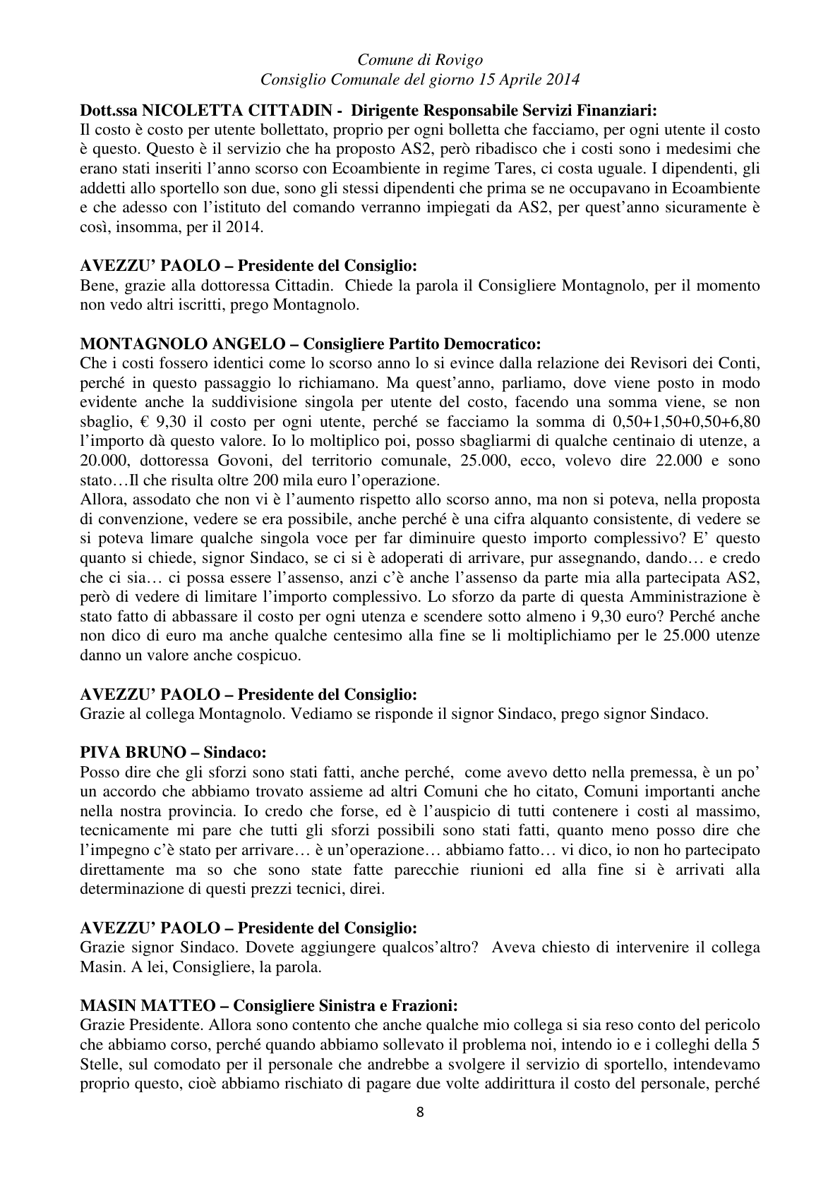 Pagina 8 del verbale